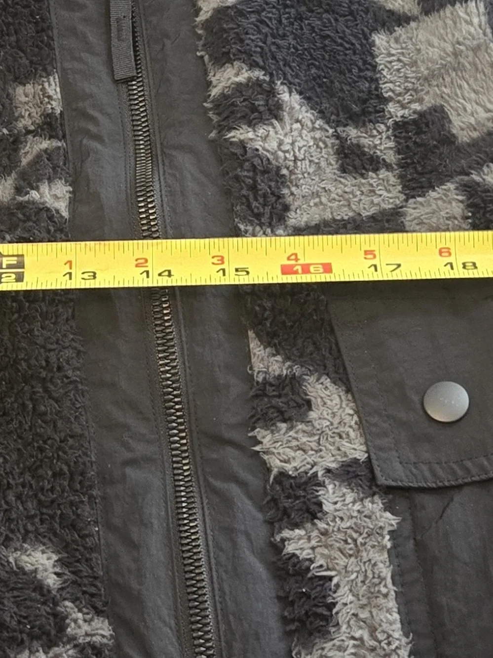 JoyLab Black & Gray Patterned Teddy Jacket for Women - Picture 8 of 8